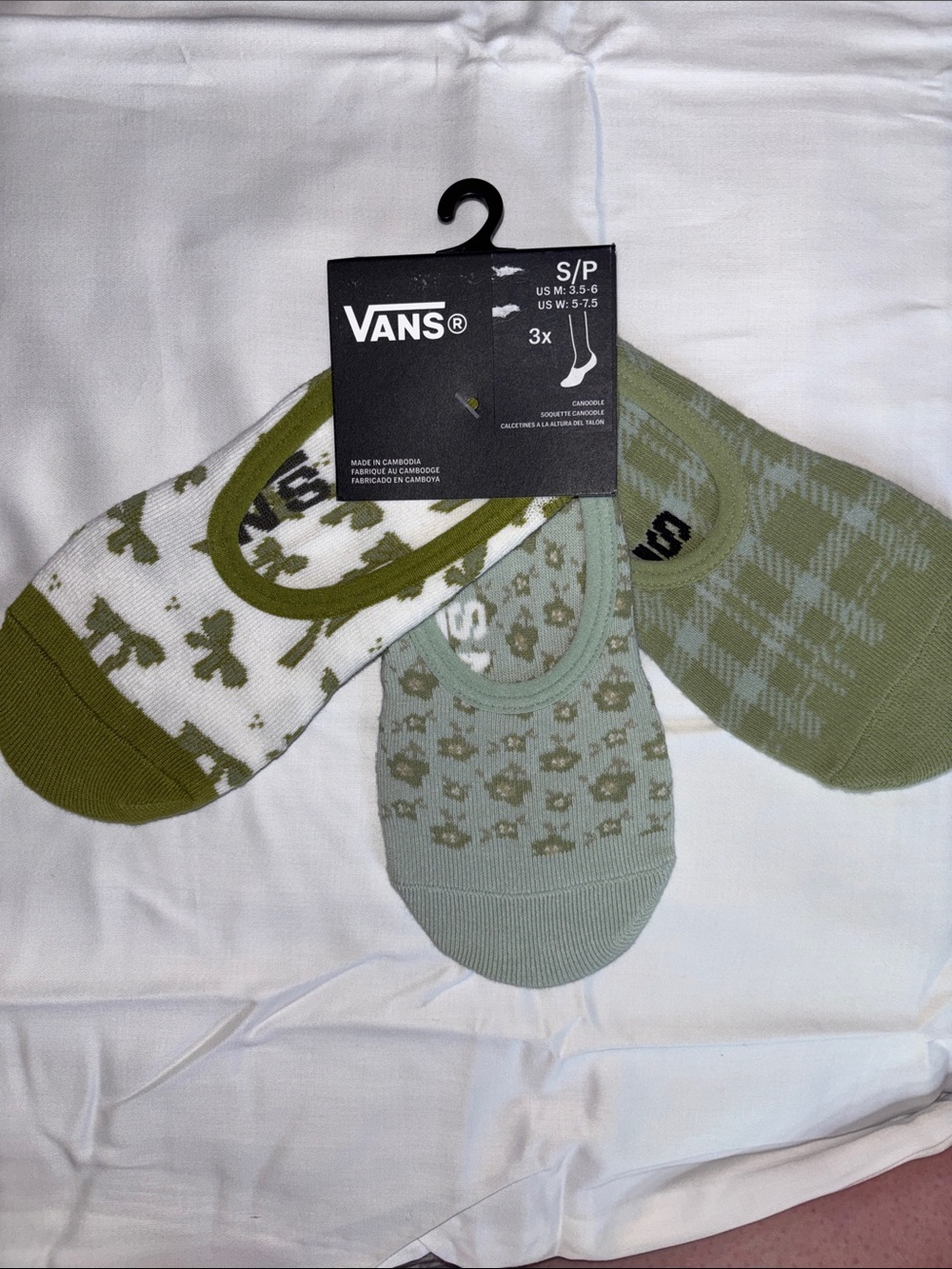 Vans Women’s Canoodle No-Show Sock 3-Pack Size Small